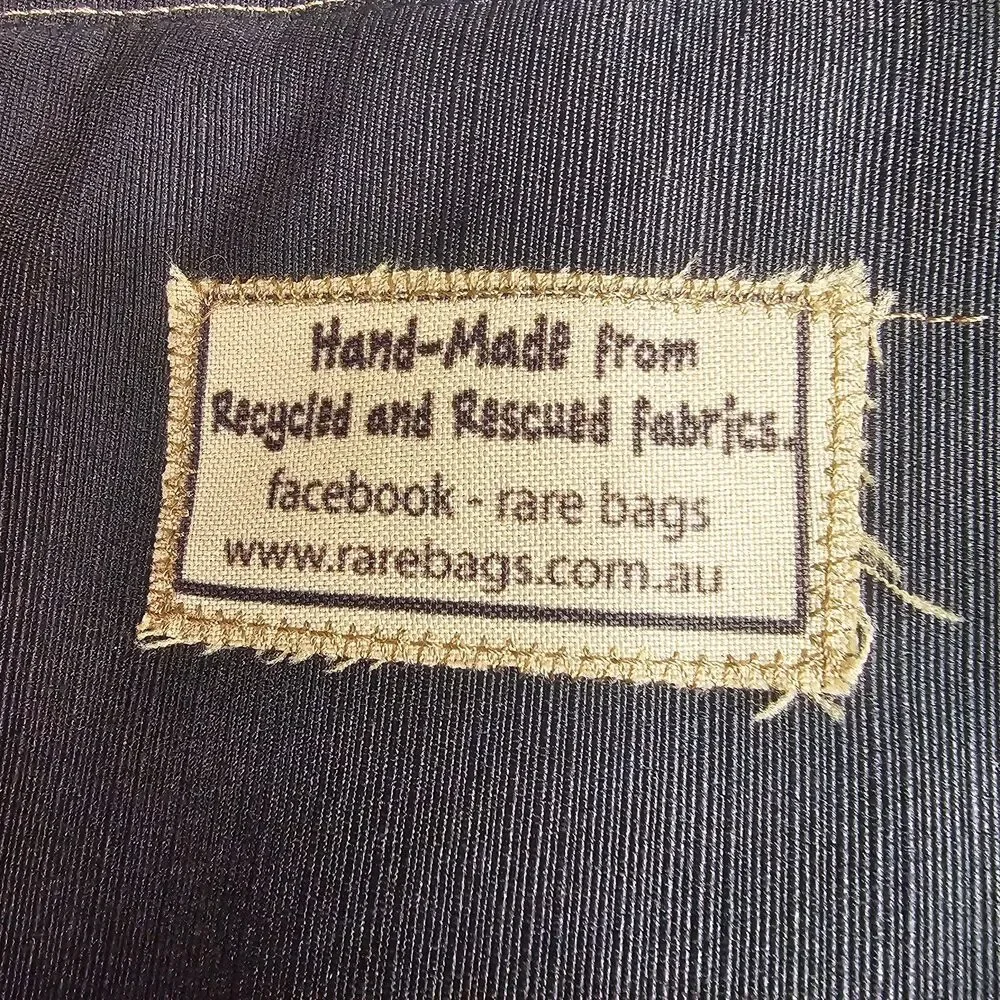 NWOT Rare Bags Australia Handmade Recycled Fabric Cross-Body Bag Religious Eco